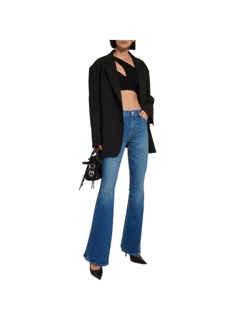 NWT Frame Le High Flare long retro inspired old money jeans in sidecar 26